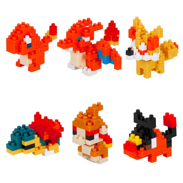 Pokémon Fire Mininano (6 Figuren) (Nanoblock NBMC-11B)