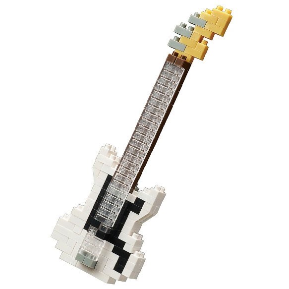 Elektrisches Bass weiss (Nanoblock NBC-205)